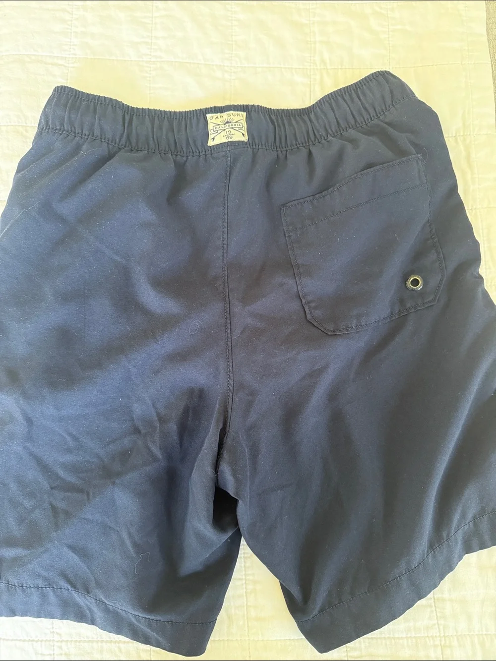 GAP Kids Navy Athletic Mesh-Lined swim trunks